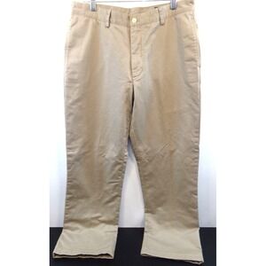 Vineyard Vines Mens Flanned Lined Club‎ Pants Flat Front Khaki Tan Size 34x30